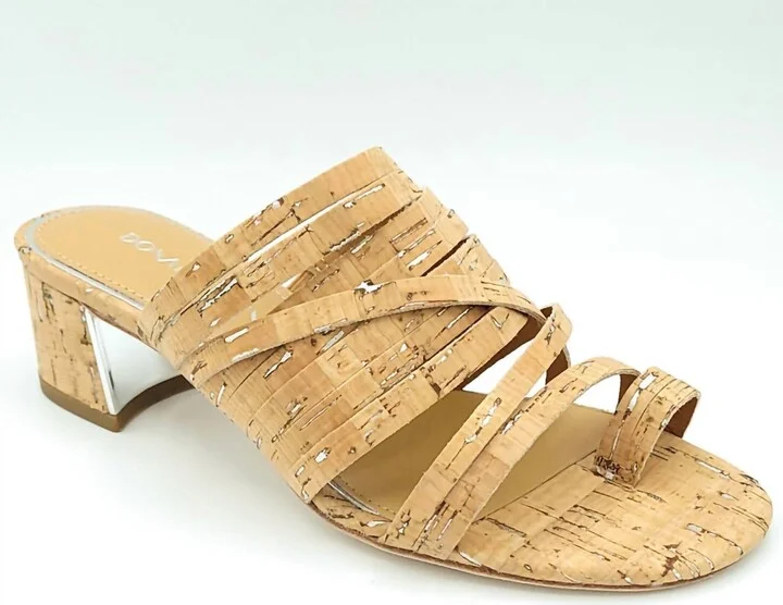 Women Marlow Heel Sandal In Natural Silver Cork