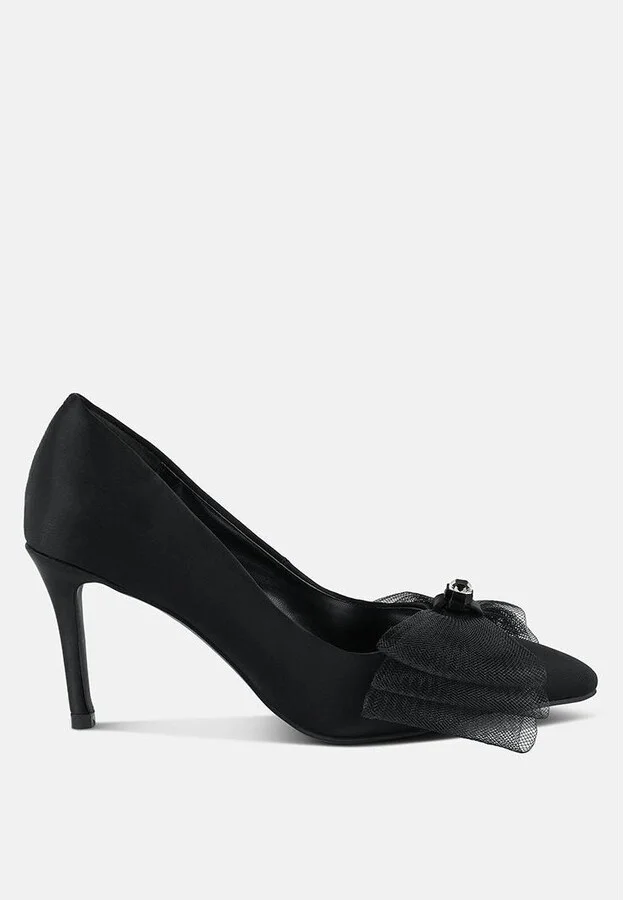 Women Odette Diamante Embellished Bow Stiletto Pumps