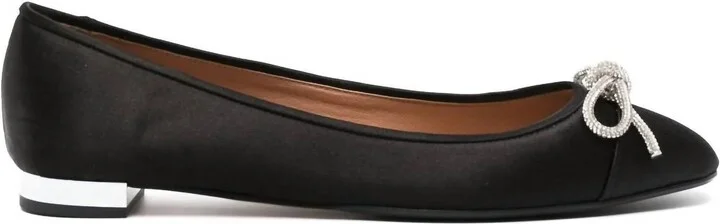 Women Parisina Crystal Ballet Shoes In Black