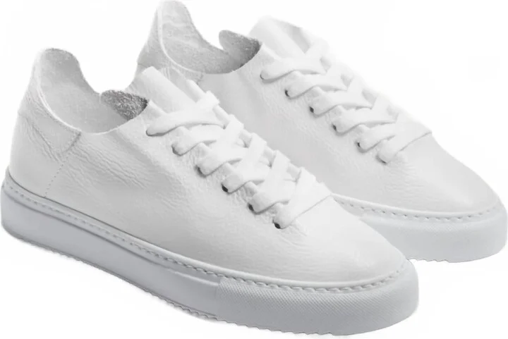Women Poppy Lace Up Sneaker In White Leather