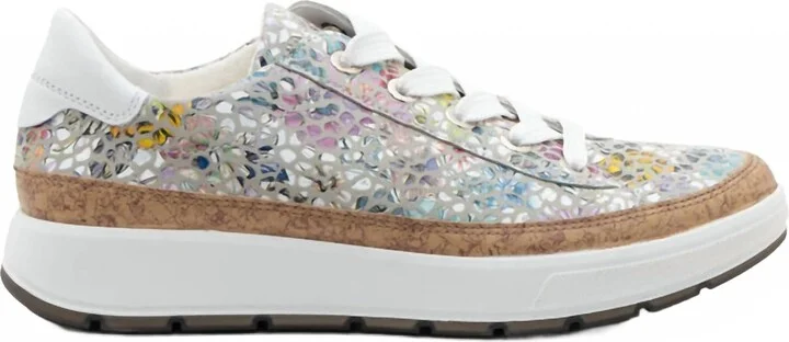 Women Rem Stone Natural High Soft Leather Sneaker In Konfetti