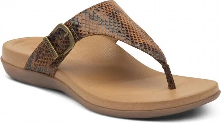Women Rita Sandal In Brown Snake