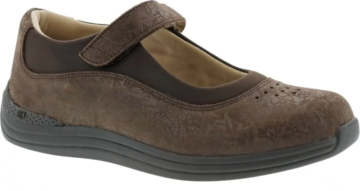Women Rose Shoes In Brown Foil Leather