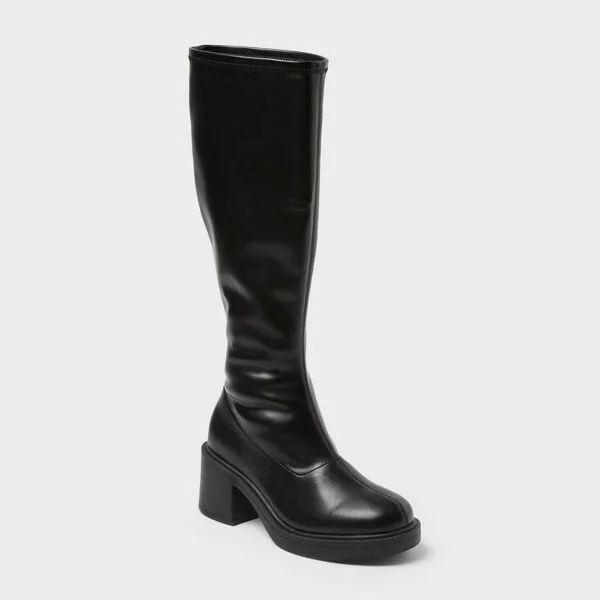 Women’s Danika Wide Calf Black Tall Stretch Boots – Wild Fable™ Black 10WC