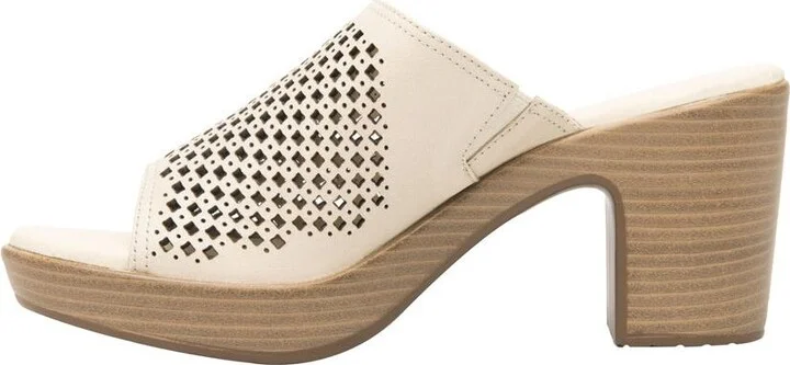 Women s Leather Heel Slip-On Sandals By Flexi - Image 2