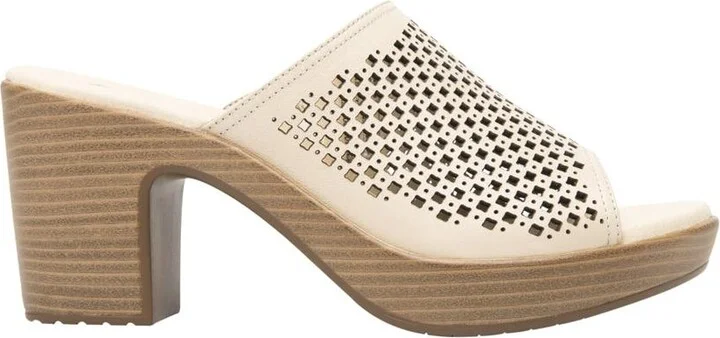 Women s Leather Heel Slip-On Sandals By Flexi - Image 3