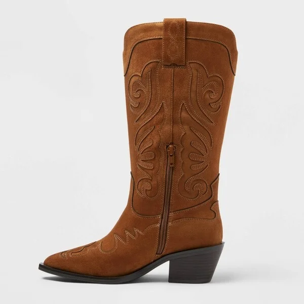 Women’s Lorena Boots with Memory Foam Insole – Universal Thread™ Cognac - Image 2