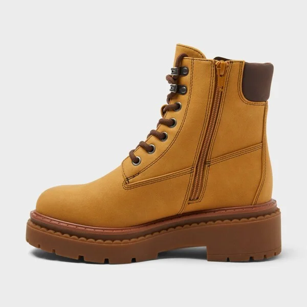 Women’s Marlowe Hiker Ankle Boots with Memory Foam Insole – Wild Fable™ Tan - Image 2