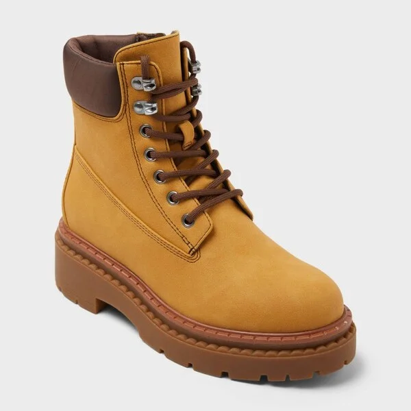 Women’s Marlowe Hiker Ankle Boots with Memory Foam Insole – Wild Fable™ Tan