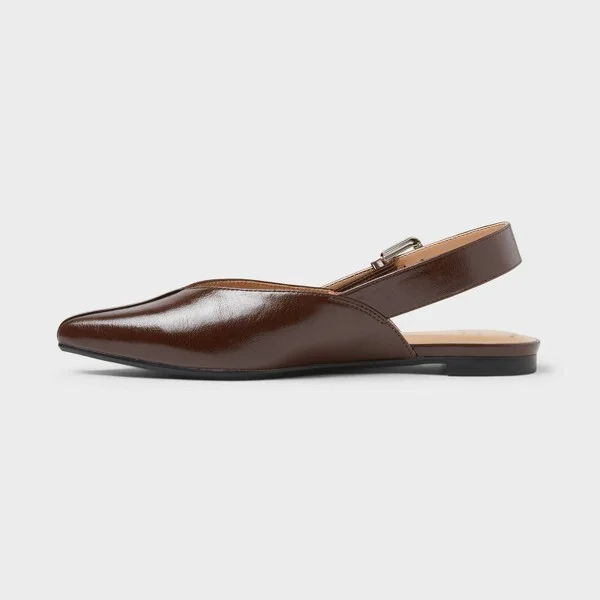 Women’s Victoria Sling Back Side Buckle Flats with Memory Foam Insole – A New Day™ - Image 3