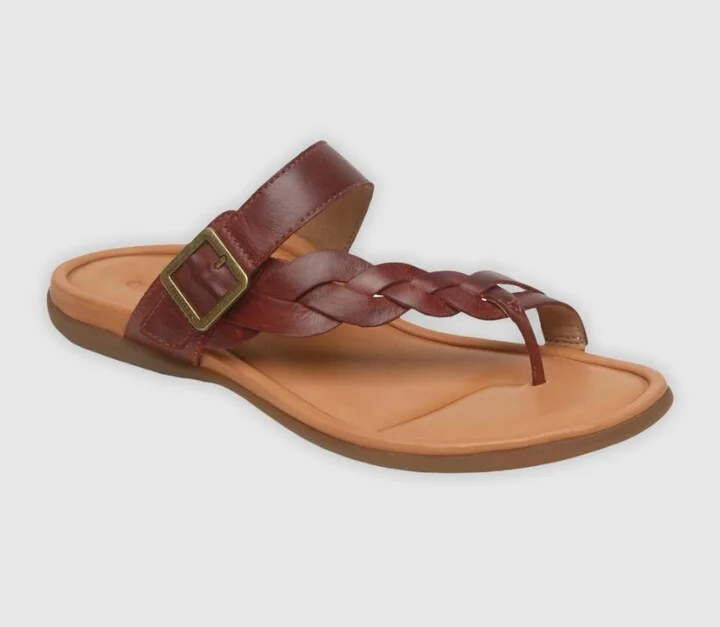 Women Selena Adjustable Thong Sandal In Red