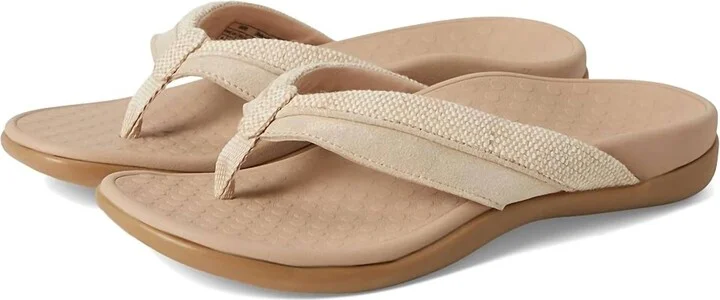 Women Shore Toe Post Sandal In Natural/gold