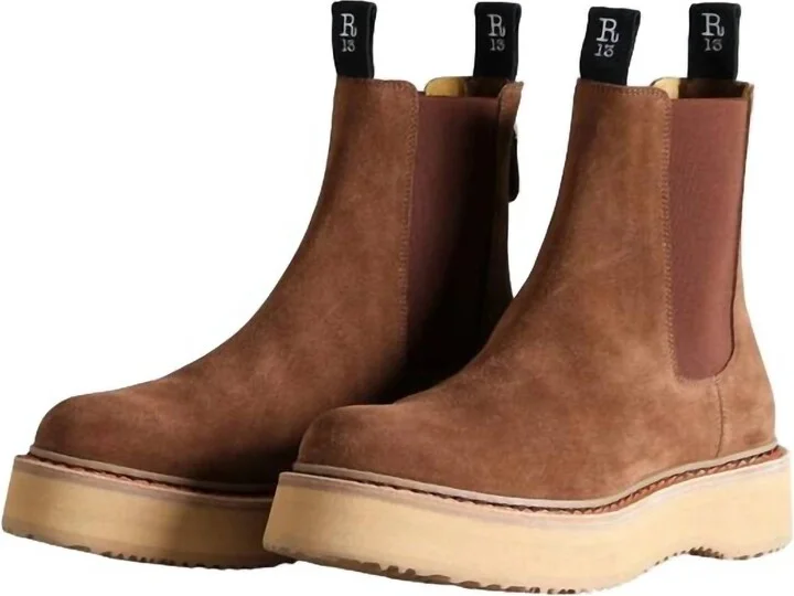 Women Single Stack Chelsea Boot In Brown