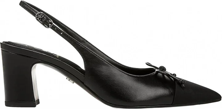 Women Willette Slingback Block Heel In Black Leather