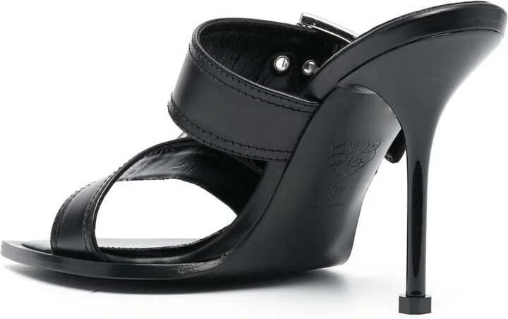 Women's 100Mm Buckled Leather Sandals - Image 3