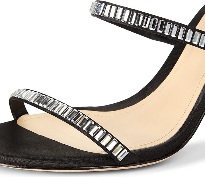 Women's 100MM Crystal-Embellished Sandals - Black - Size 5 - Image 6