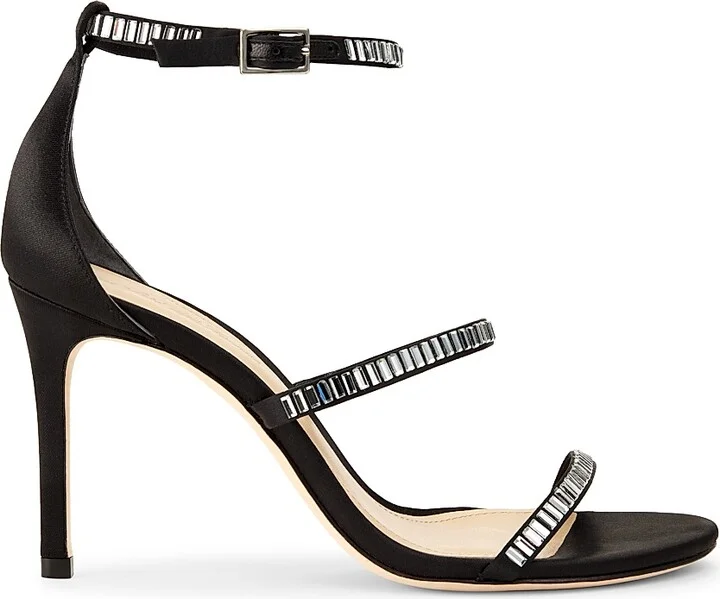 Women's 100MM Crystal-Embellished Sandals - Black - Size 5
