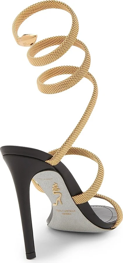 Women's 105MM Cleo High-Heel Sandals - Black Gold - Size 5.5 - Image 3