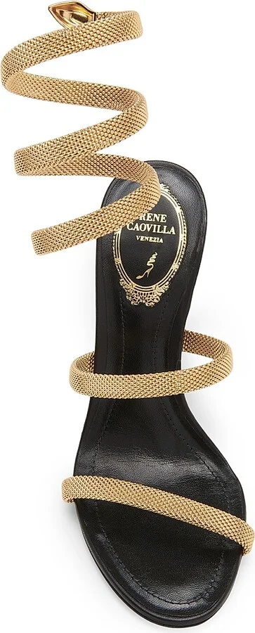 Women's 105MM Cleo High-Heel Sandals - Black Gold - Size 5.5 - Image 4