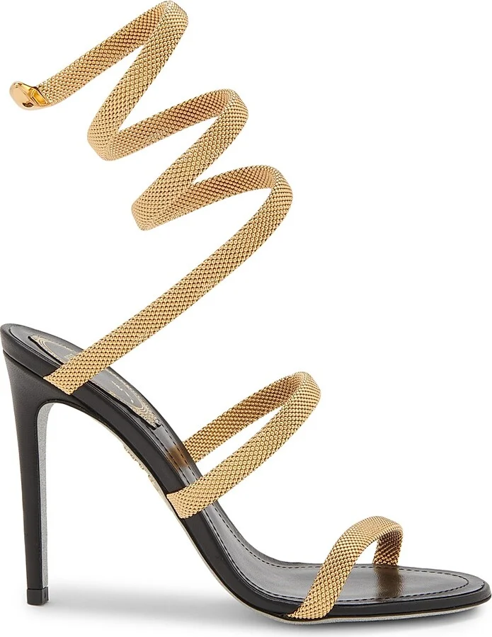 Women's 105MM Cleo High-Heel Sandals - Black Gold - Size 5.5
