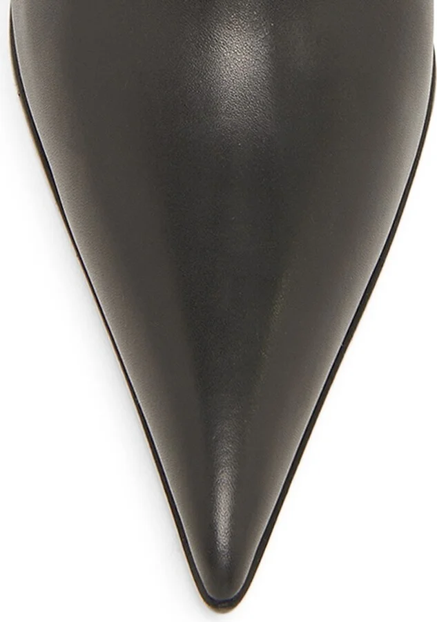 Women's 105MM Leather Half Boots - Black - Size 7 - Image 4