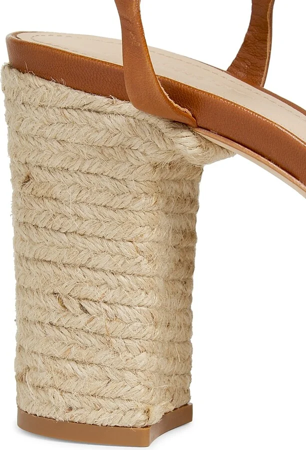 Women's 105MM Leather Platform Sandals - Miele - Size 9 - Image 5