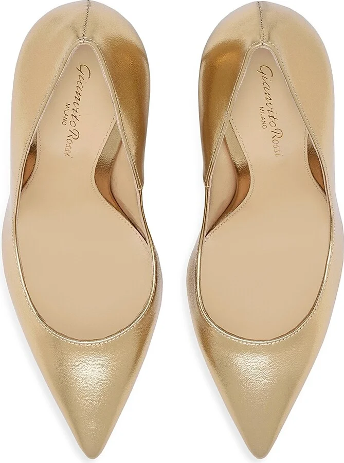 Women's 105MM Metallic Leather Pumps - Mekong - Size 5 - Image 4