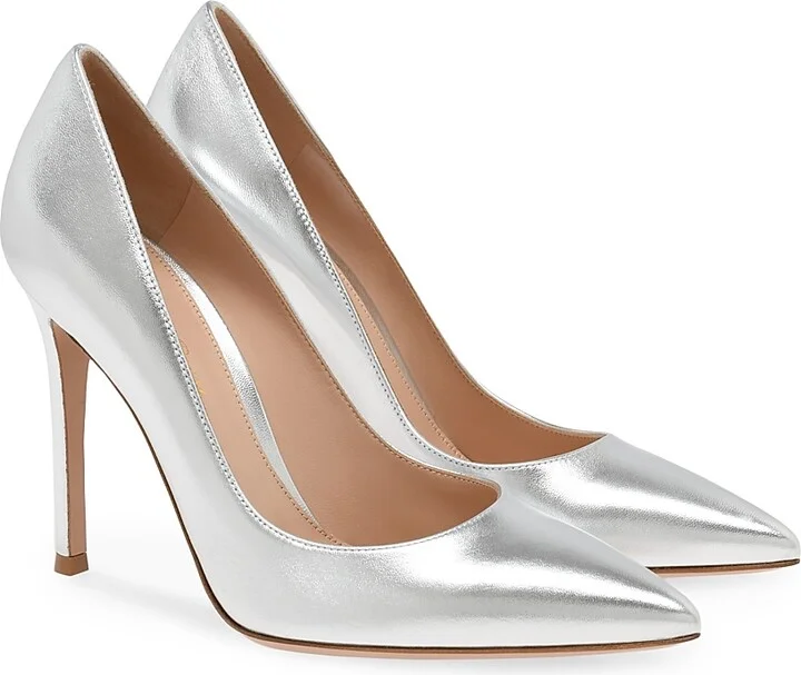 Women's 105MM Metallic Leather Pumps - Mekong - Size 5 - Image 5