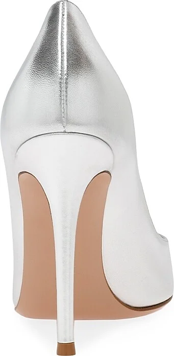 Women's 105MM Metallic Leather Pumps - Mekong - Size 5 - Image 6