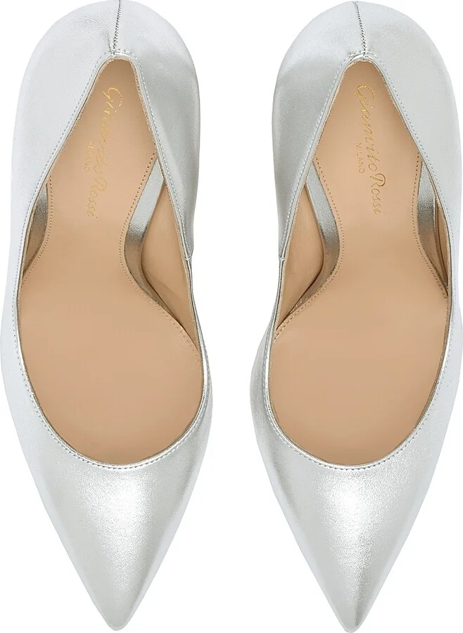 Women's 105MM Metallic Leather Pumps - Mekong - Size 5 - Image 7