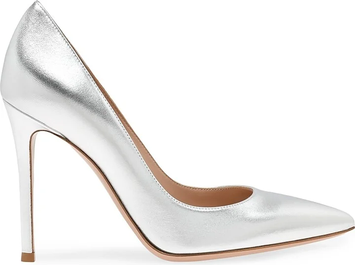 Women's 105MM Metallic Leather Pumps - Mekong - Size 5 - Image 8