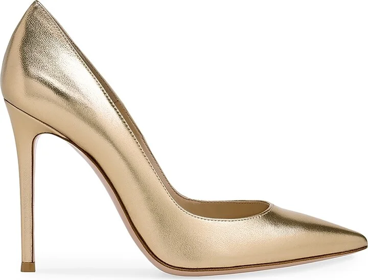 Women's 105MM Metallic Leather Pumps - Mekong - Size 5
