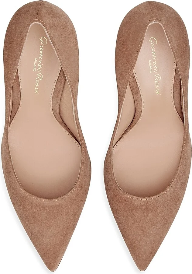 Women's 105MM Suede Stiletto-Heel Pumps - Praline - Size 6 - Image 4