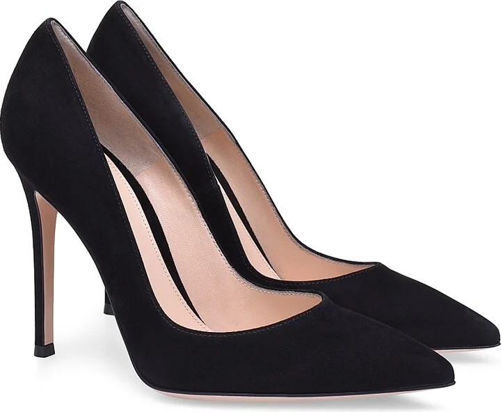 Women's 105MM Suede Stiletto-Heel Pumps - Praline - Size 6 - Image 5