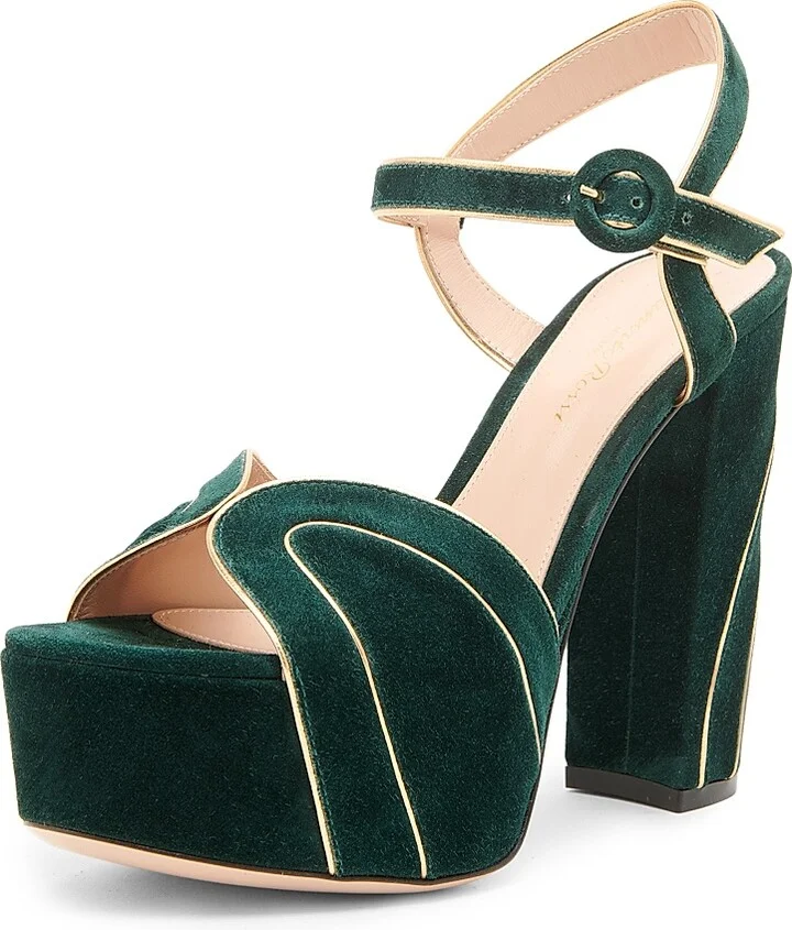Women's 120MM Suede Platform Sandals - Mekong Hunter - Size 5 - Image 2