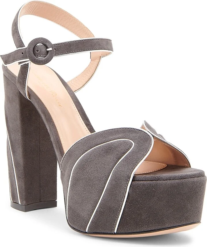 Women's 120MM Suede Platform Sandals - Mekong Hunter - Size 5 - Image 6