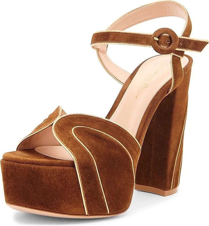 Women's 120MM Suede Platform Sandals - Mekong Hunter - Size 5 - Image 11