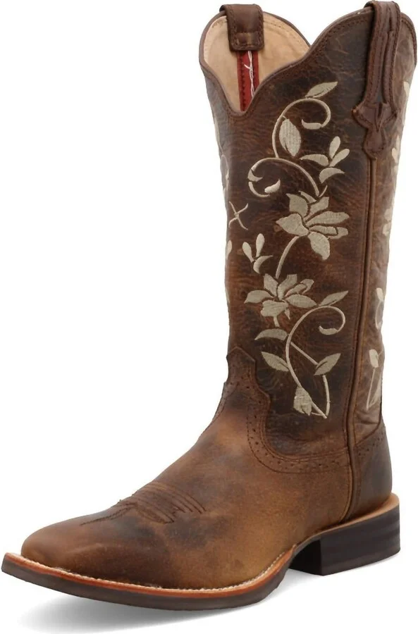 Women's 13" Leather Ruff Stock Boots In Brown