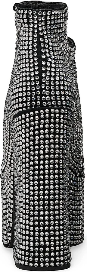 Women's 160MM The Rhinestone Kiki Ankle Boots - Black Crystal - Size 6 - Image 3