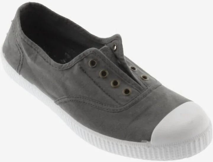 Women's 1915 English Washed Canvas Toecap Shoe In Plomo