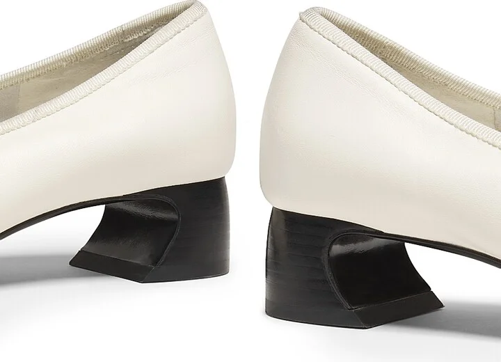 Women's 3.1 Phillip Lim ID Soft Ballerina 50MM Crescent-Heel Pumps - Antique White - Size 8 - Image 5
