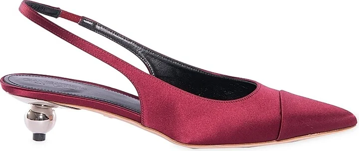 Women's 35MM Silk Slingback Pumps - Ruby Crystal - Size 6