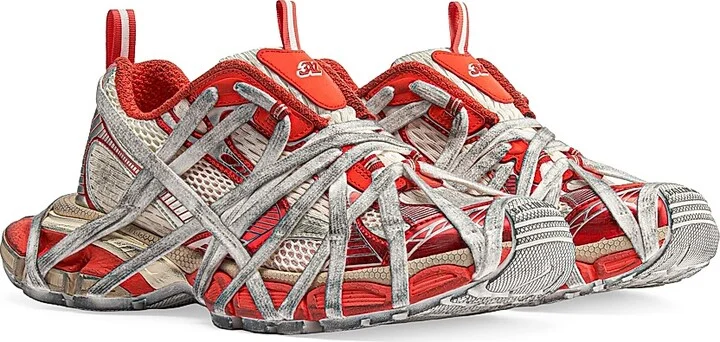 Women's 3XL Extreme Lace Sneakers - Orange Beige - Size 5 - Image 2