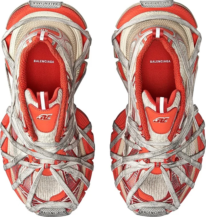 Women's 3XL Extreme Lace Sneakers - Orange Beige - Size 5 - Image 5