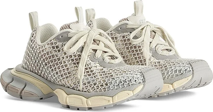Women's 3XL Fishnet Sneakers - Eggshell - Size 8 - Image 2