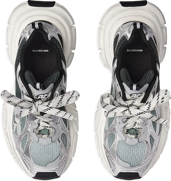 Women's 3XL Gradient Sneakers - Black Grey White - Size 6 - Image 6