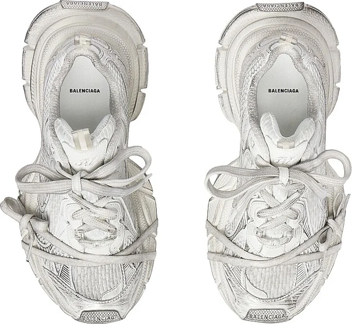Women's 3XL Sneakers - White Light Brown - Size 6 - Image 6