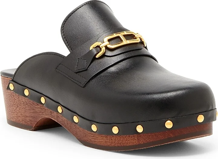Women's 40MM Leather Clogs - Black - Size 6 - Image 2