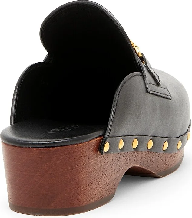 Women's 40MM Leather Clogs - Black - Size 6 - Image 3