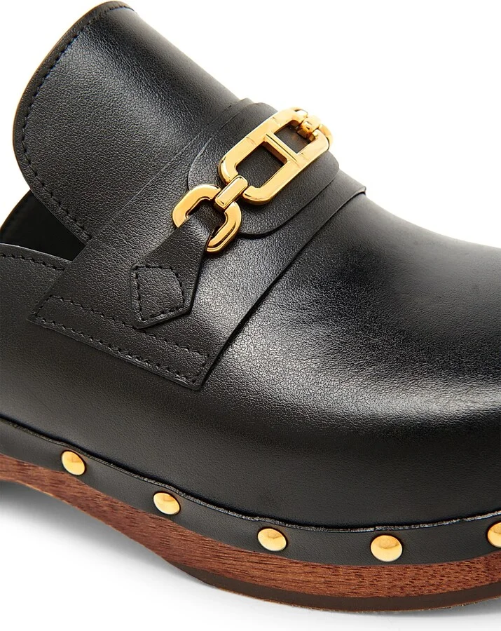 Women's 40MM Leather Clogs - Black - Size 6 - Image 5